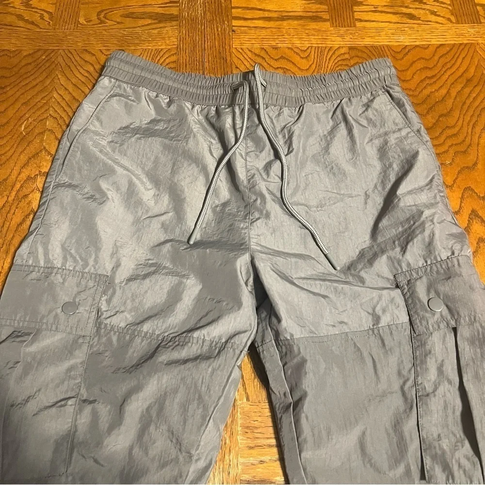 Playboy By PacSun Men's Cargo Track Pants in Gray Sz M Lightweight Hiking